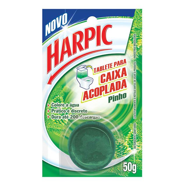 Harpic Tablete Caixa Aclopada Verde Reckitt Simples 50G