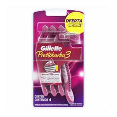 Prestobarba 3 Feminino L4P3 Gillette Simples C/4 