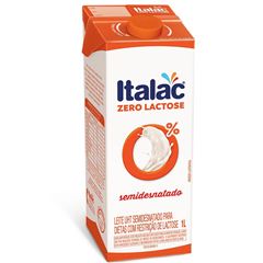 Leite Uht Italac Semi Desnatado Zero Lactose 1L