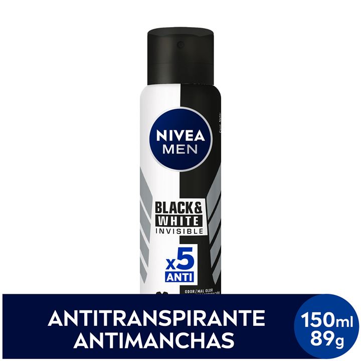 Desodorante Aerosol Invisible Black E White  150Ml