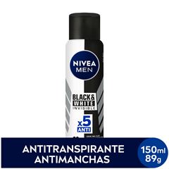 Desodorante Aerosol Invisible Black E White  150Ml
