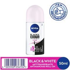 Desodorante Roll-On Invisib Black E White Clear  50Ml