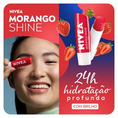 NIVEA Hidratante Labial Morango Shine 4,8 g