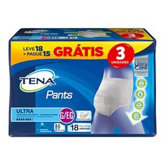 Fralda Adulto Tena Pants Ultra G/Eg Leve 18 Pague 15Un