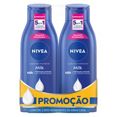 HIDRATANTE NIVEA MILK 2X400ML 40%NO2