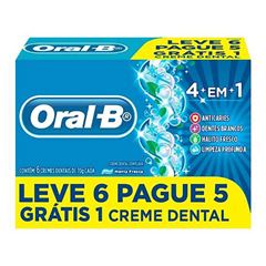 Creme Dental 4 Em 1 Menta L6P5 Oral-B Simples 6X70G