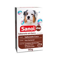SABONETE EM BARRA SANOL DOG 90G COCO