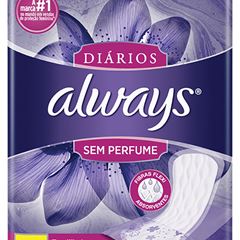 Protetor Diario Sem Perfume L+ P- Always Simples 60Un
