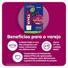 NIVEA Hidratante Labial Amora Shine 4,8 g