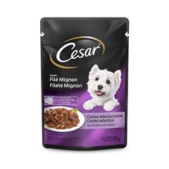 Ração Canina Úmida Em Sachê Cesar Sabor Filet Mignon Para Cães Adultos 85G