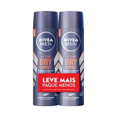 Desodorante Aero Nivea Men Dry Impact Pr Esp 2X150Ml