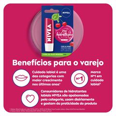 NIVEA Hidratante Labial Cereja Shine 4,8 g