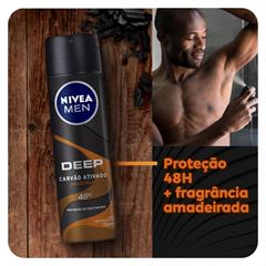 NIVEA Men Desodorante Aerosol Antitranspirante Deep Amadeirado 150ml