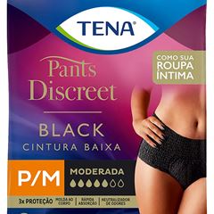 Fralda Adulto Tena Pants Discreet Black P/M 8Un