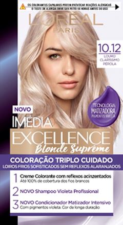 Tintura Imédia Excellence Blonde Supreme 10.12 Louro Claríssimo Pérola