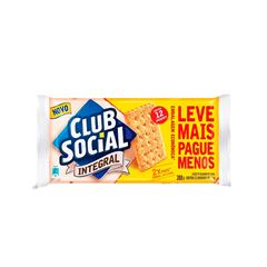 Biscoito Club Social Integral Leve Mais Pague Menos Mondelez Simples 12X24G
