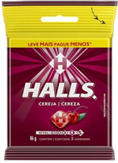 Drops Halls Bag Cereja Mondelez Simples 3/10S