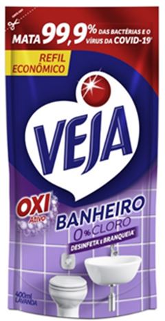 Veja Banheiro Oxi Antibac Lavanda Rf Eco Reckitt Simples 400Ml