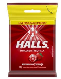Drops Halls Bag Morango Mondelez Simples 3/10S