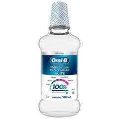 Enxaguatorio Bucal Oral-B 100% 500Ml Noite Menta S/Alcool
