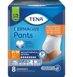 Fralda Adulto Tena Pants Dermacare Regular P/M 8Un