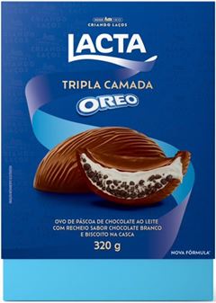 Ovo Pascoa 320G Tripla Camada Oreo