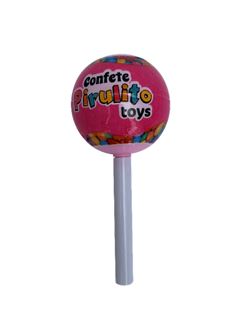 Pirulito Confete Toys Surpresa Rosa