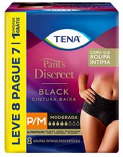 R.Int Tena Pants Disc Black P/M L8 P7