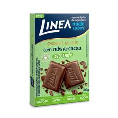 CHOCOLATE LINEA 30 GRAMA AO LEITE COM NIBS VEGANOS