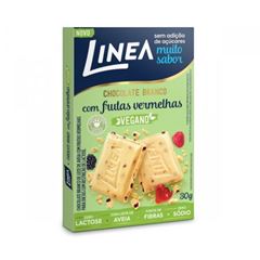 CHOCOLATE LINEA 30 GRAMAS BRANCO COM FRUTAS VERMELHAS VEGANO