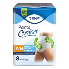 ROUPA INTIMA TENA PANTS CONFORT P/M COM 8 UNIDADES CO