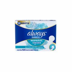 PROTETOR DIARIO ALWAYS S/ABAS RESPIRAVEL  C/120 UN GRATIS 35UN