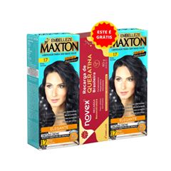 KIT MAXTON 1.7 PRETO C/2+ NOVEX 80G QUER