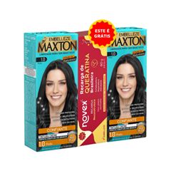 KIT MAXTON 1.0 PRETO C/2+ NOVEX 80G QUER