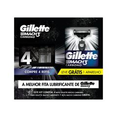 KIT GILLETTE MACH3 1AP +4 CARGA CARBONO