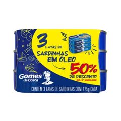 SARDINHAS COM OLEO GOMES DA COSTA SIMPLES 250G