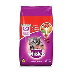 Ração Felina Whiskas Sabor Carne Para Filhotes 10,1Kg
