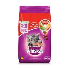 Ração Felina Whiskas Sabor Carne Para Filhotes 500G