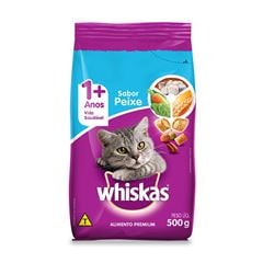 Ração Felina Whiskas Sabor Peixe Para Gatos Adultos 500G